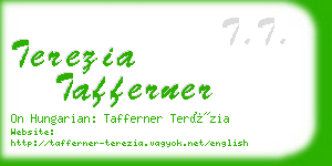 terezia tafferner business card